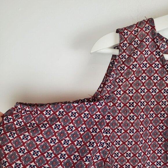 UMGEE Large Cold Shoulder Boho Blouse 3/4 Tie sleeves Flowy Lightweight - Picture 5 of 8